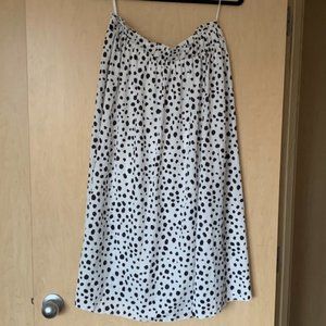 Speckled Black and White Midi Skirt - X-Large (runs small)